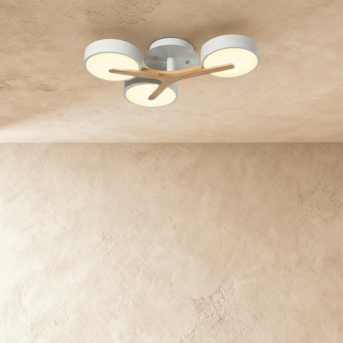 Ashane Wood & Aluminum Ceiling Lights Modern Flush Mounts | Zarvo lighting