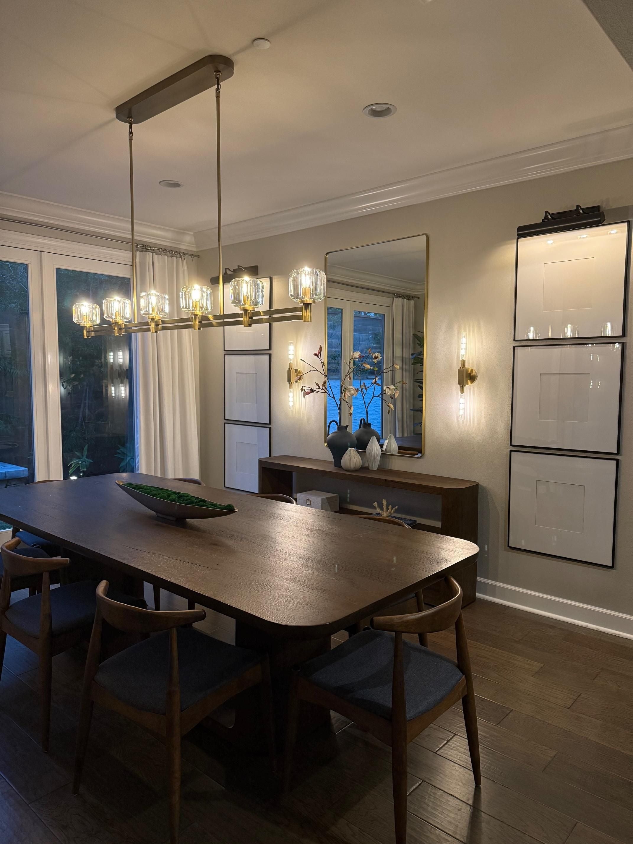 Crystal Linear Candle Chandelier - Demaret