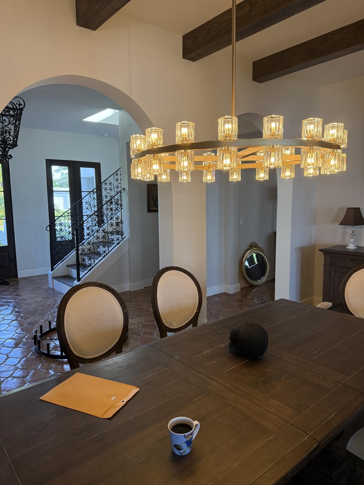 Hexagonal Crystal Round Chandelier – Arcachon