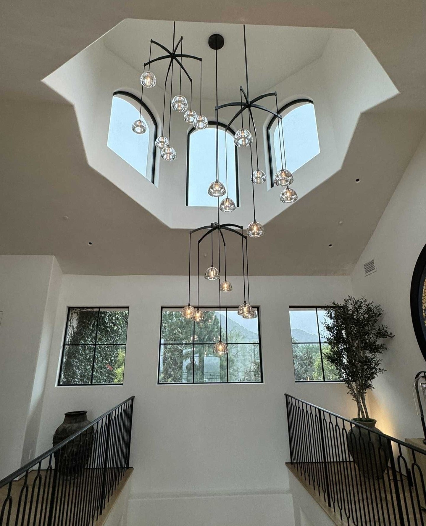 Crystal Cluster Chandelier - Hemisphere