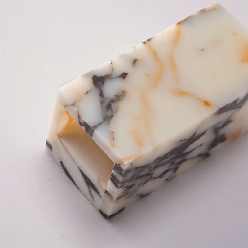 Alabaster Cube Wall Lamp