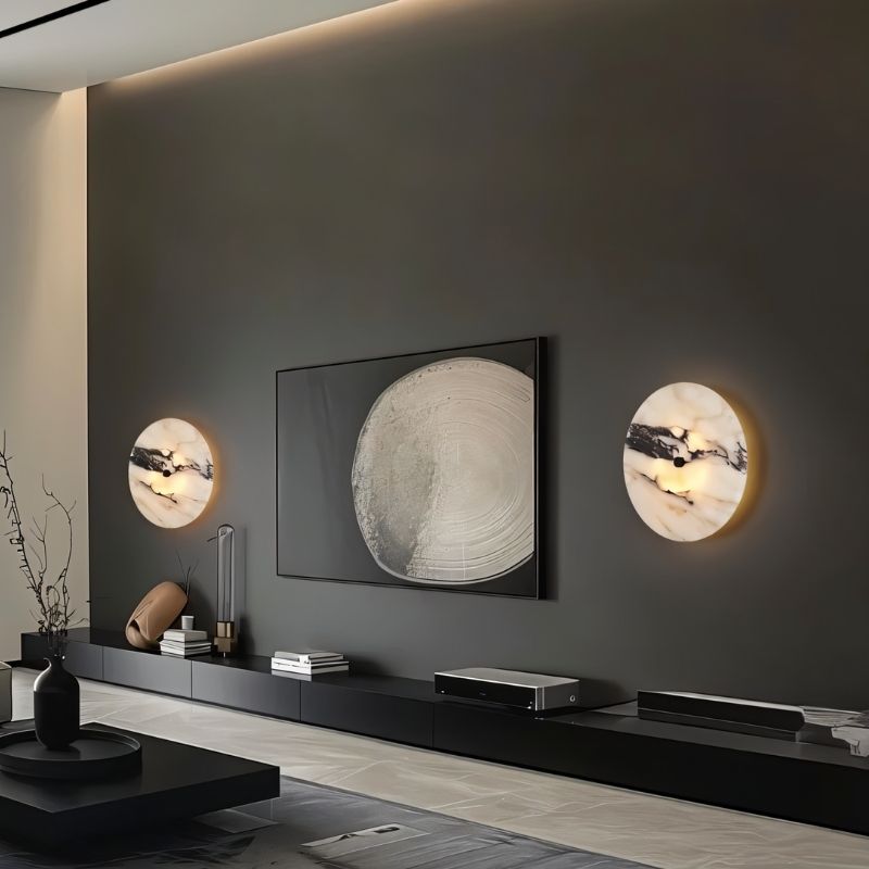 Marble Vein Alabaster Wall Lamp