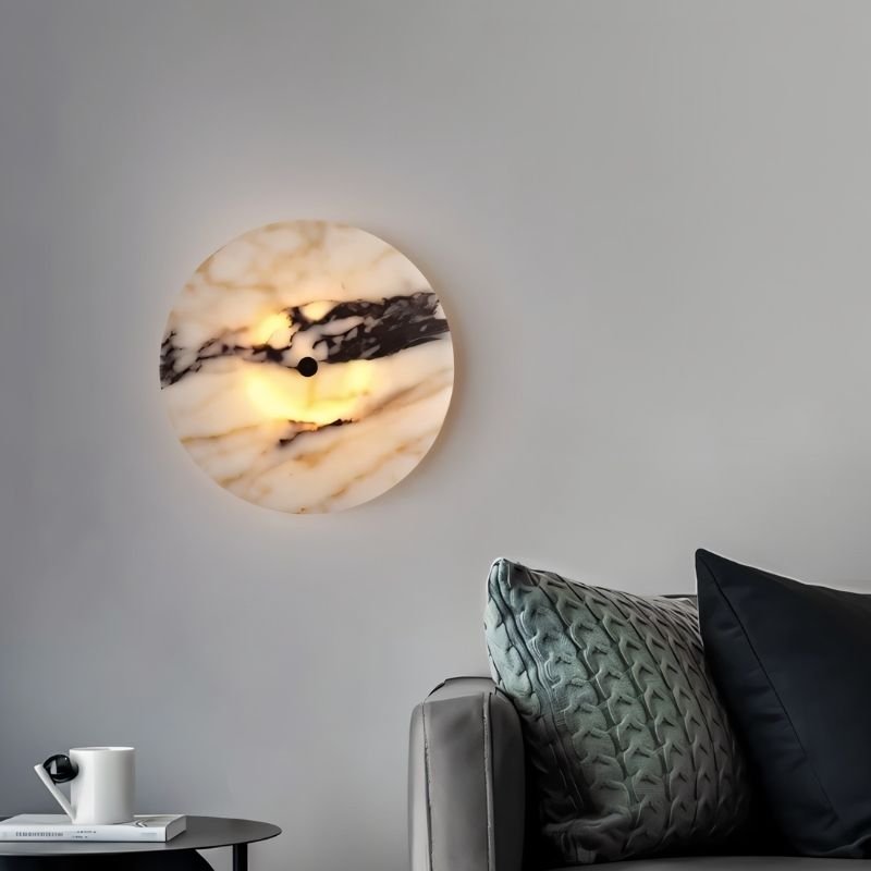 Marble Vein Alabaster Wall Lamp