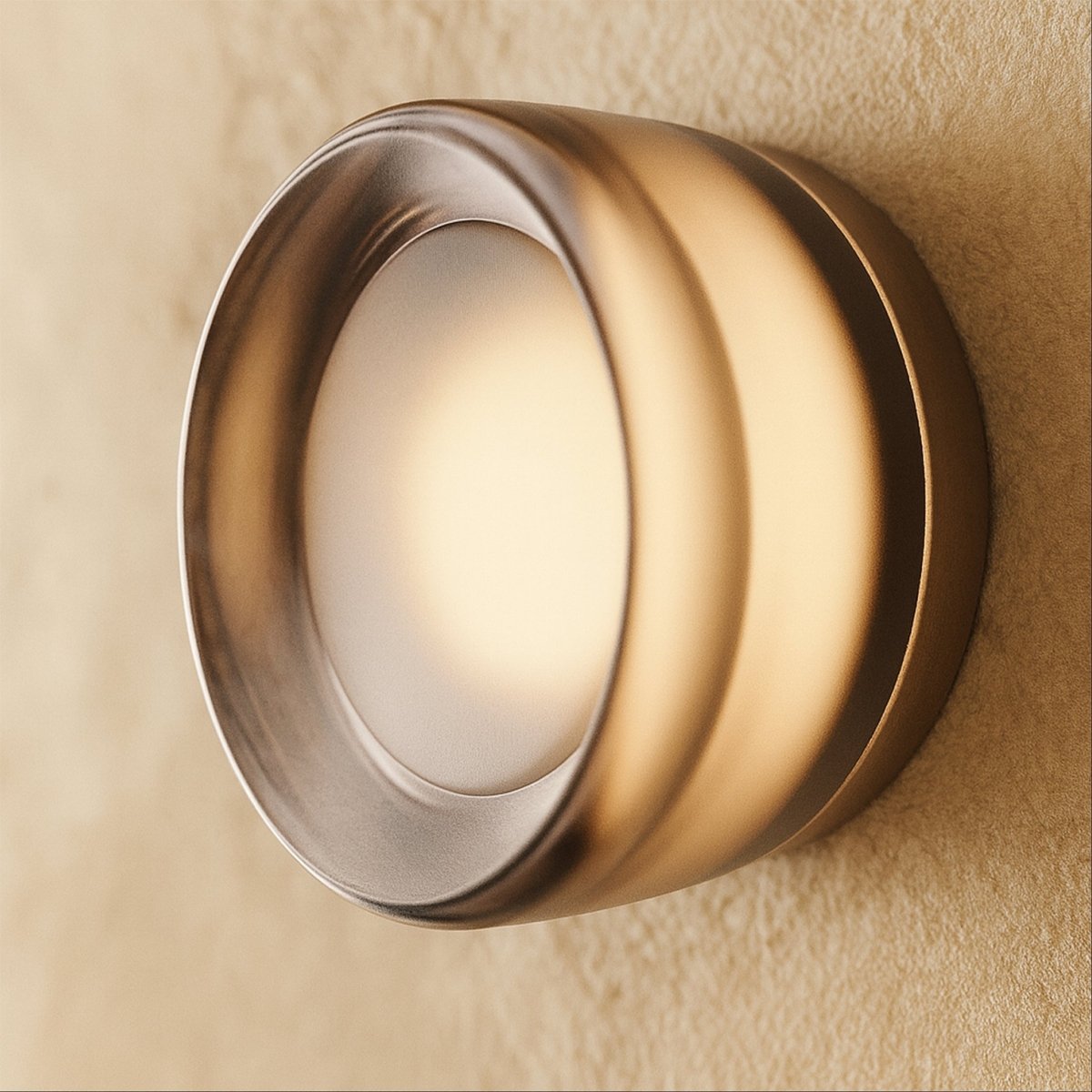 Lugna Wall Lamp D5.3"(13.5cm) x H3.2"(8.2cm) / 5W Warm White (3000K) Grey