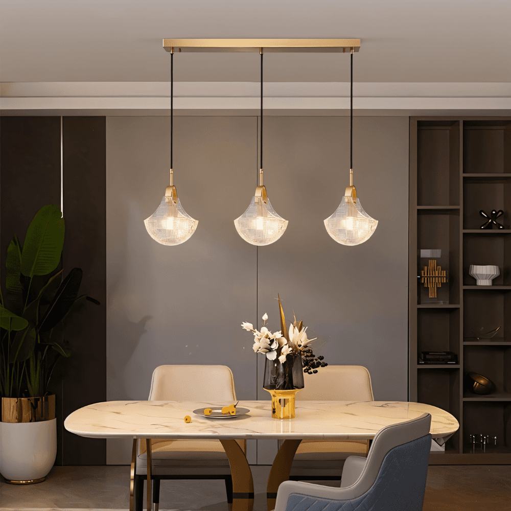 Bellara Ribbed Glass Chandelier