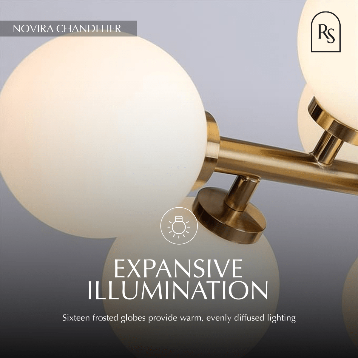 Novira Frosted Glass Globe Chandelier
