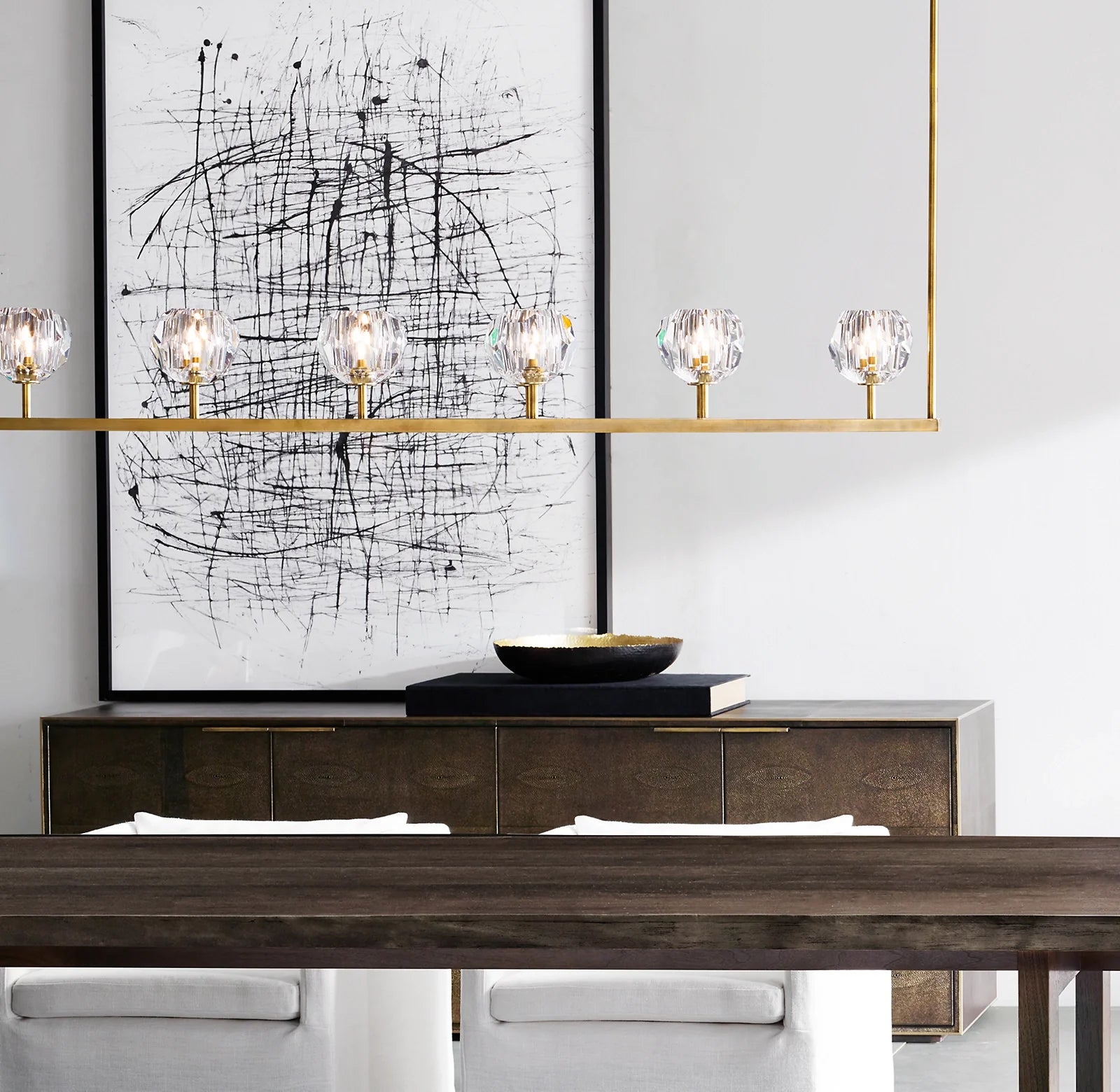 Crystal Linear Chandelier – Boule