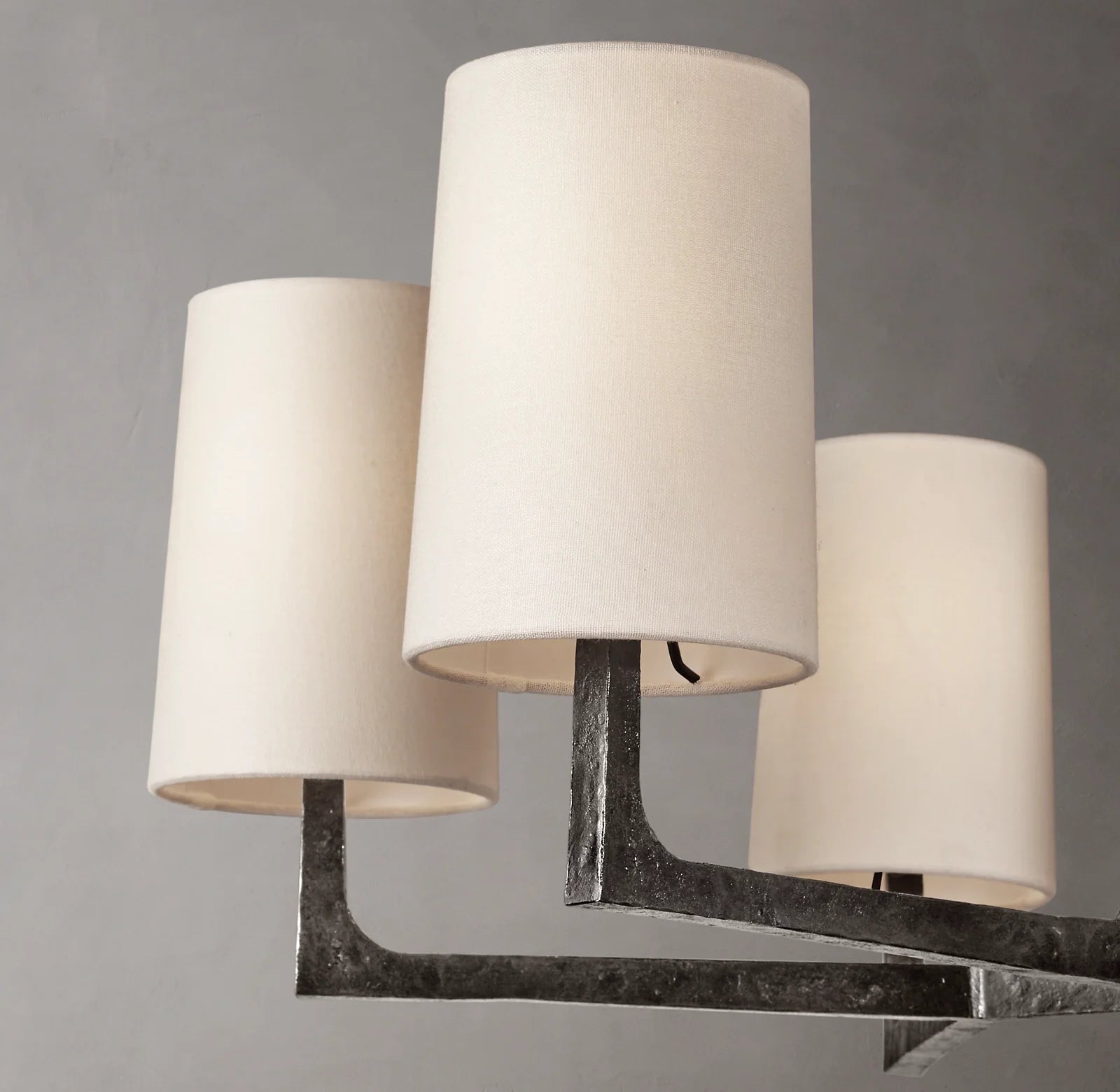 Hammered Metal Arm Shaded Chandelier – Wright