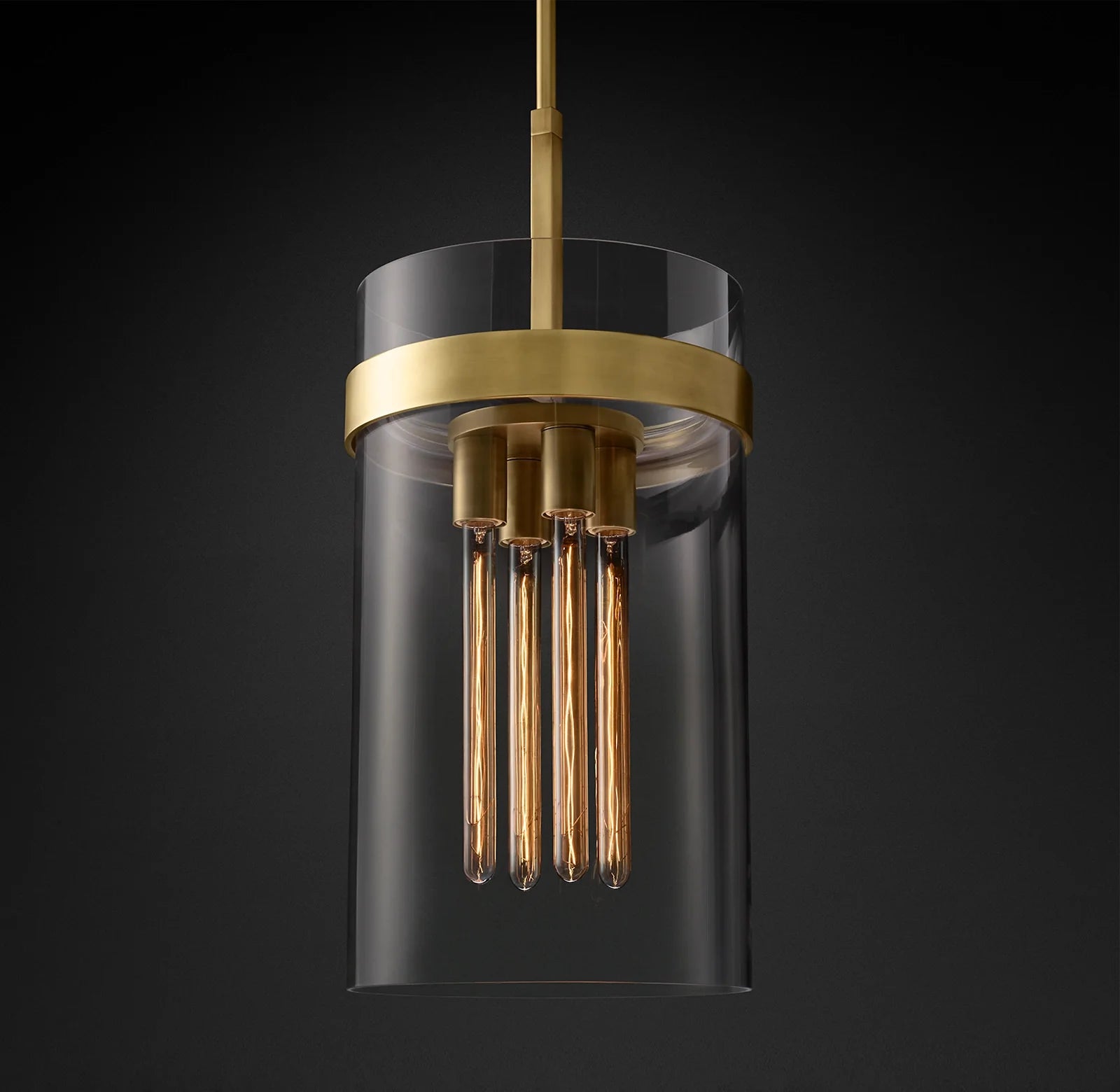 Cylindrical Glass Pendant Light - Ravelle