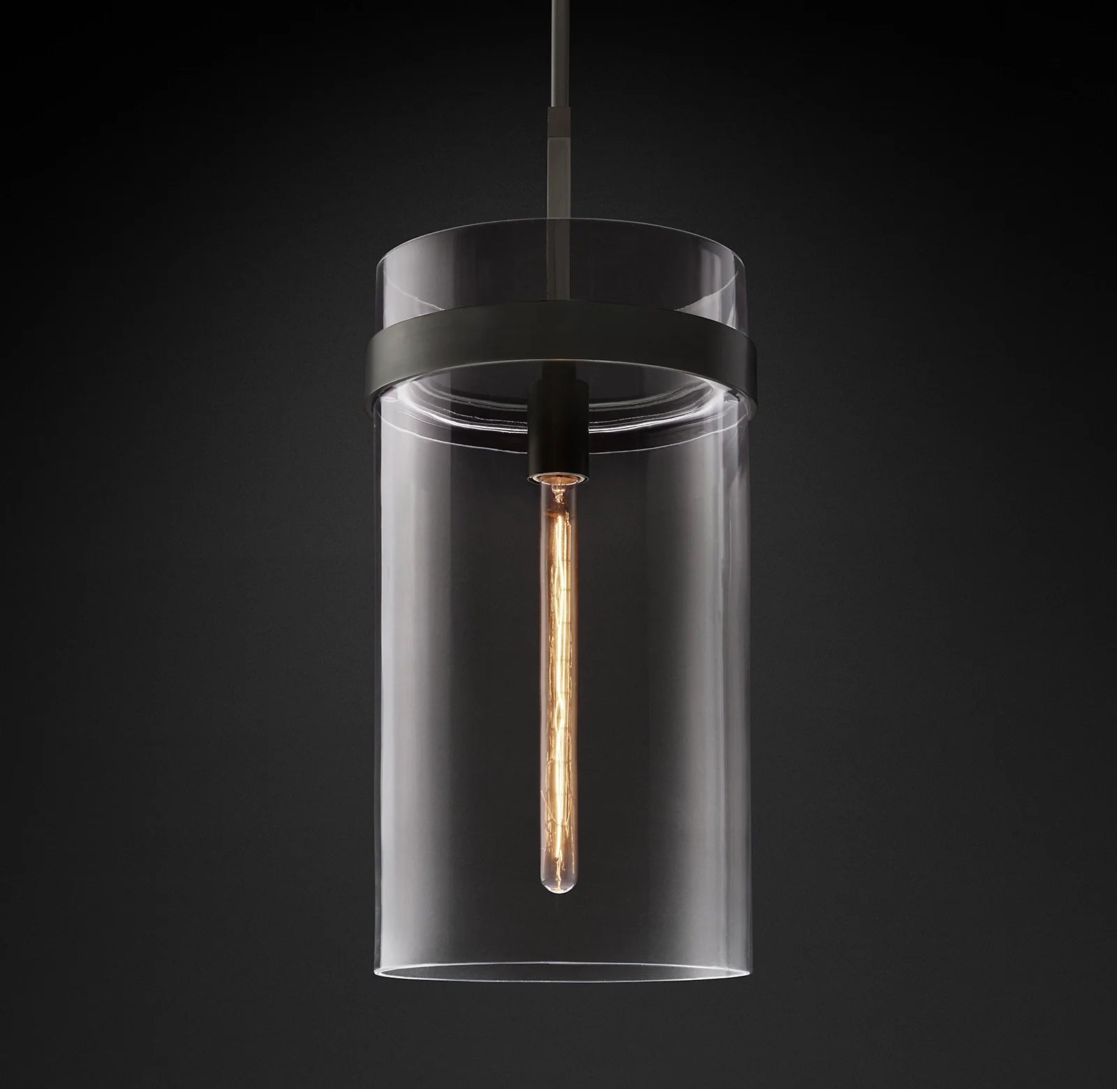 Cylindrical Glass Pendant Light - Ravelle