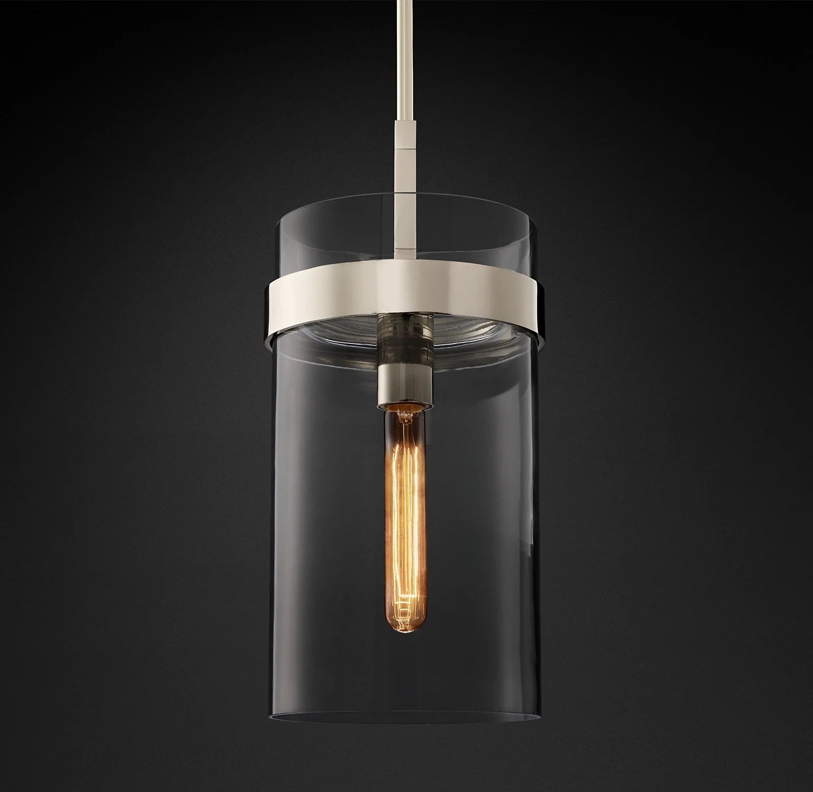 Cylindrical Glass Pendant Light - Ravelle