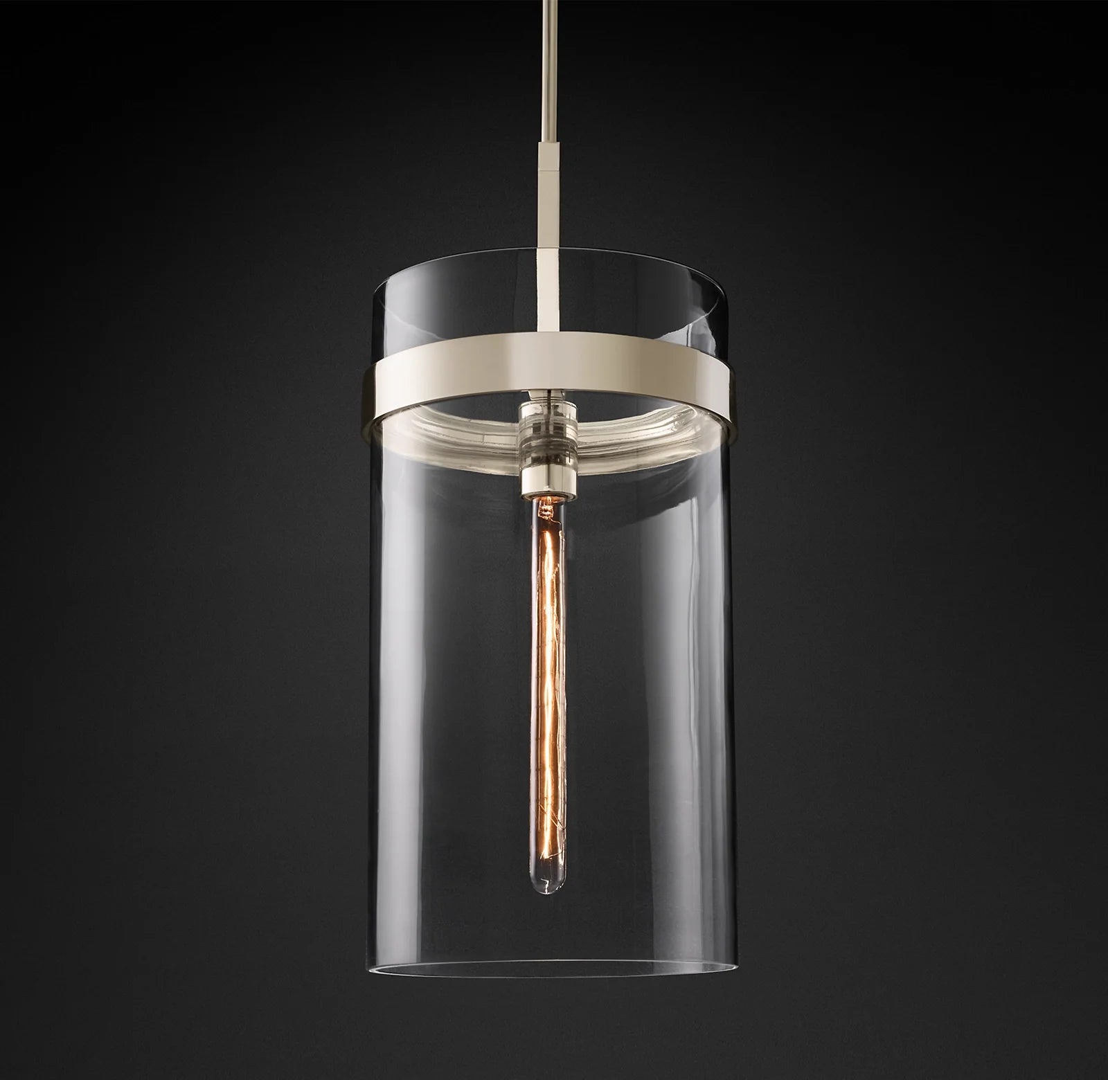 Cylindrical Glass Pendant Light - Ravelle