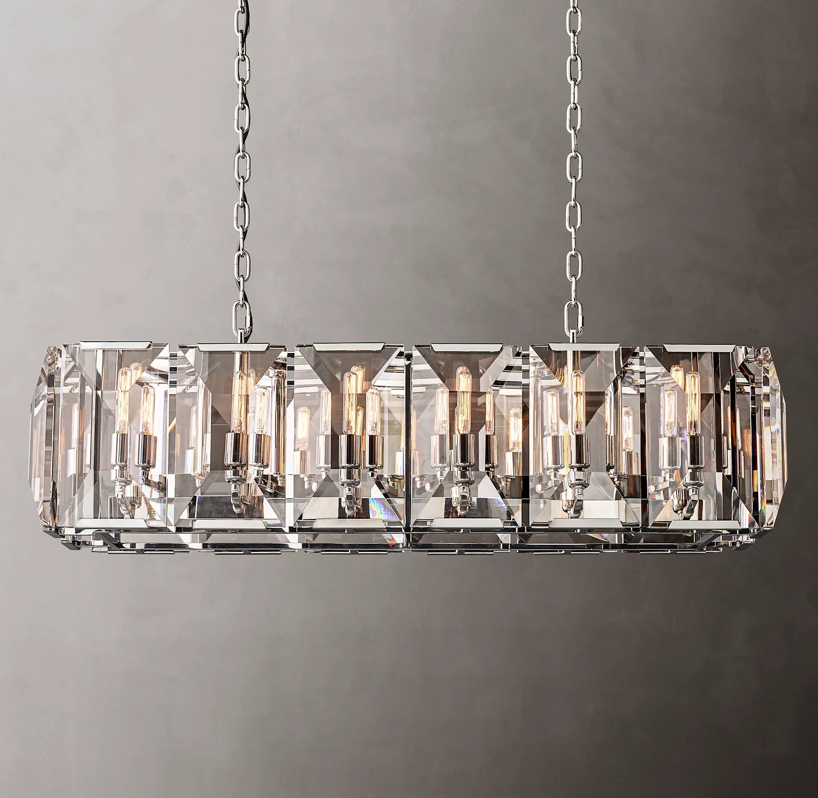 Crystal Rectangular Chandelier – Harlow
