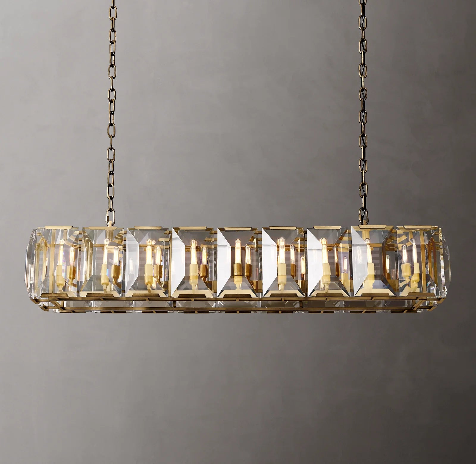 Crystal Rectangular Chandelier – Harlow