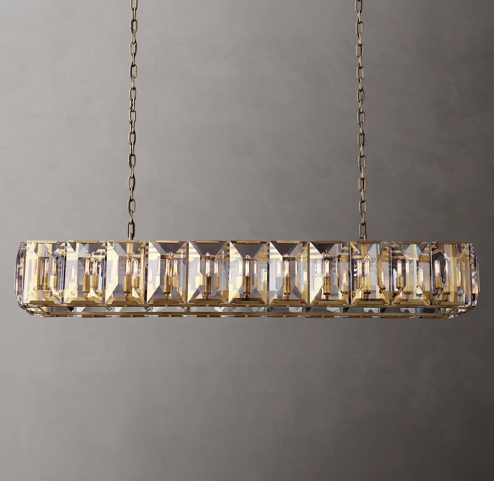 Crystal Rectangular Chandelier – Harlow
