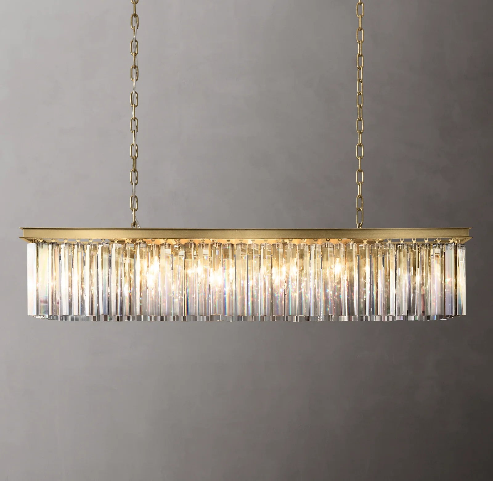 Crystal Prism Rectangular Chandelier - Rhys