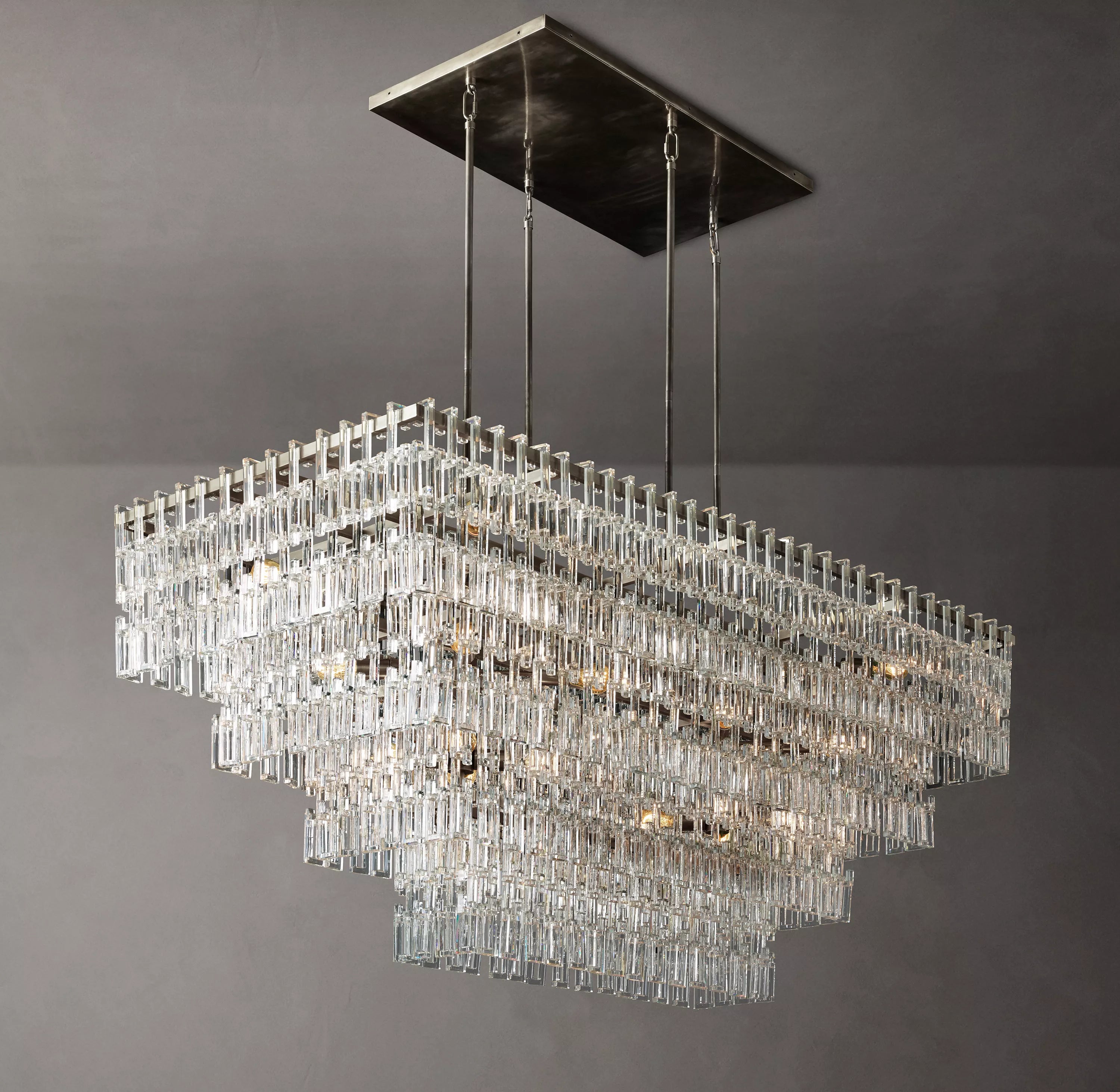 Chain Crystal Rectangular Chandelier - Marignan