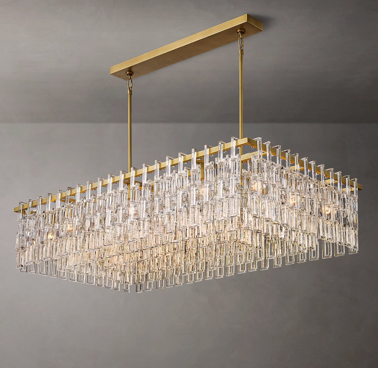 Chain Crystal Rectangular Chandelier - Marignan