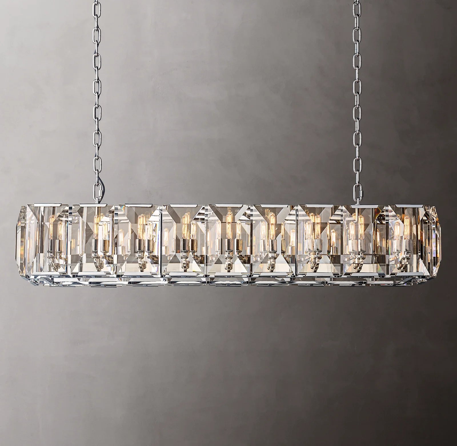 Crystal Rectangular Chandelier – Harlow
