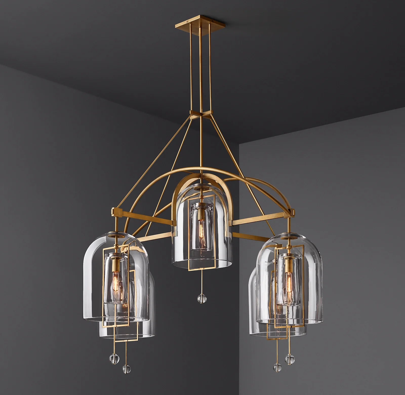 Bell Glass Chandelier - Fulcrum
