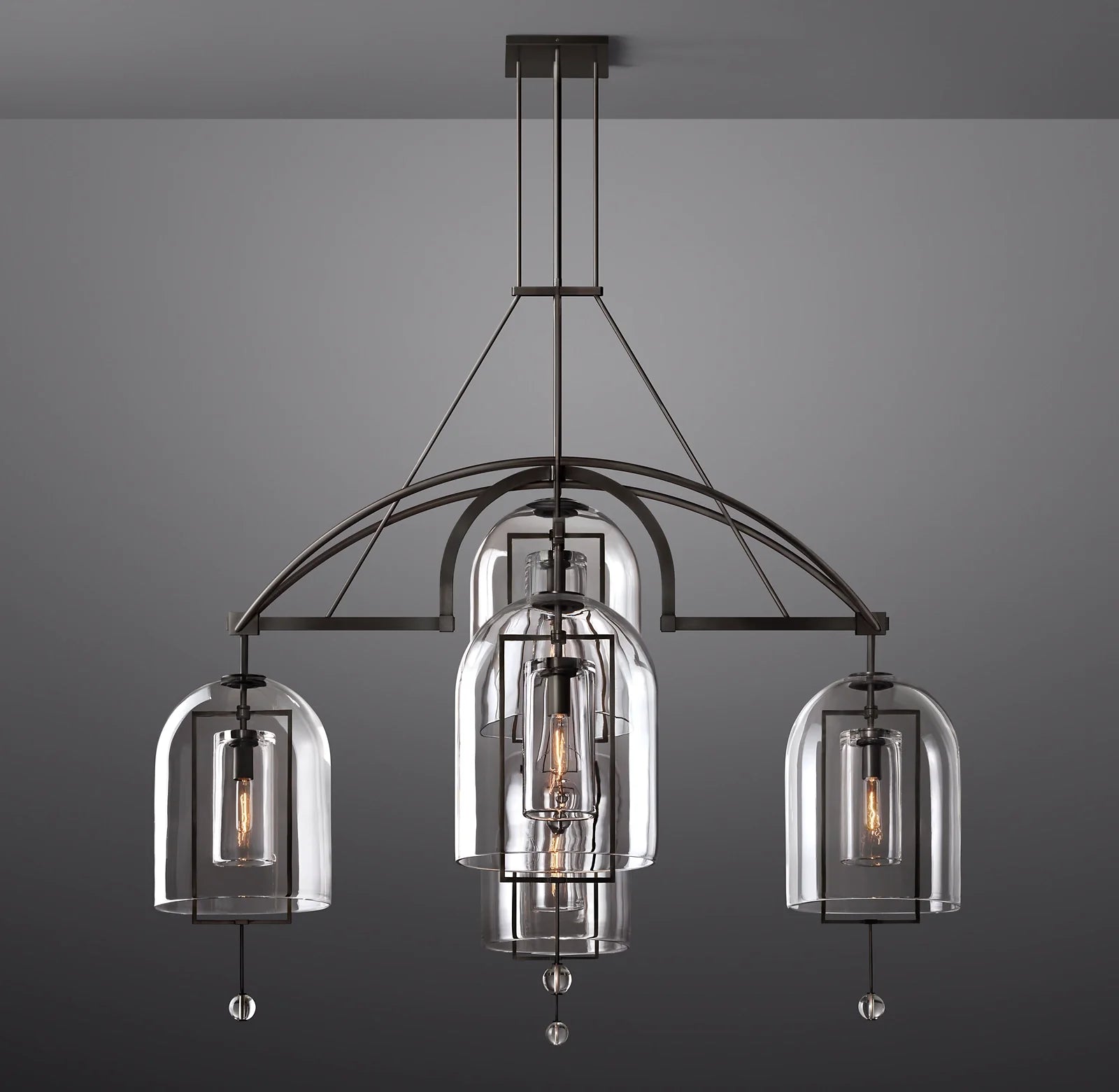 Bell Glass Chandelier - Fulcrum