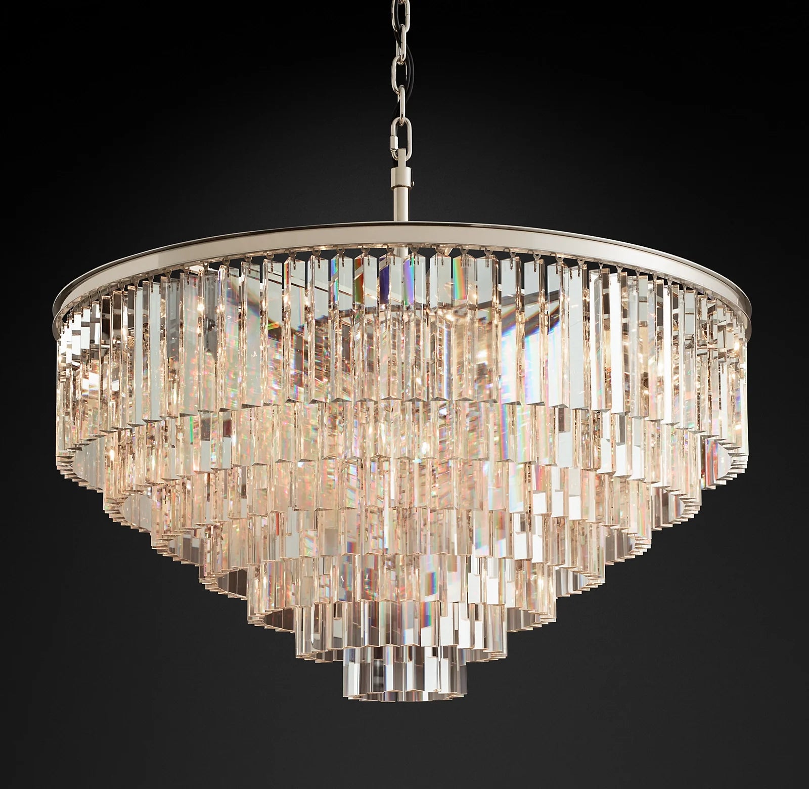 Crystal Prism Tiered Chandelier - Odeon