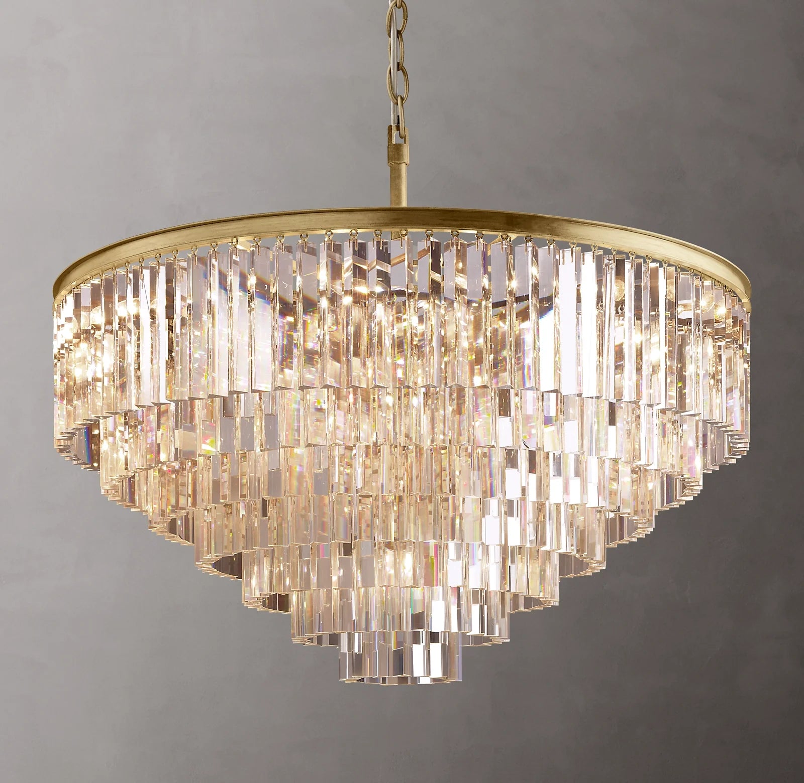 Crystal Prism Tiered Chandelier - Odeon