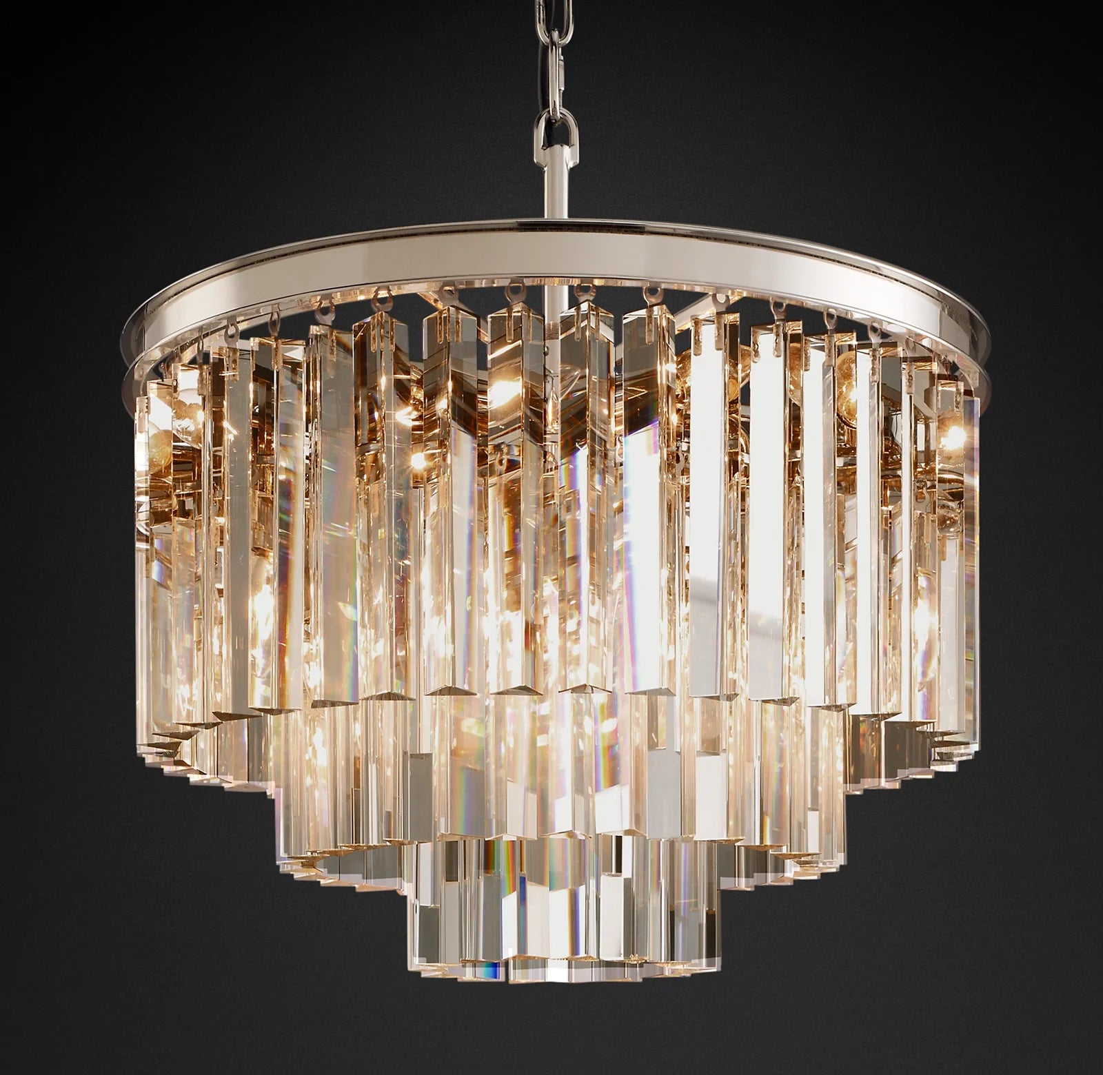 Crystal Prism Tiered Chandelier - Odeon