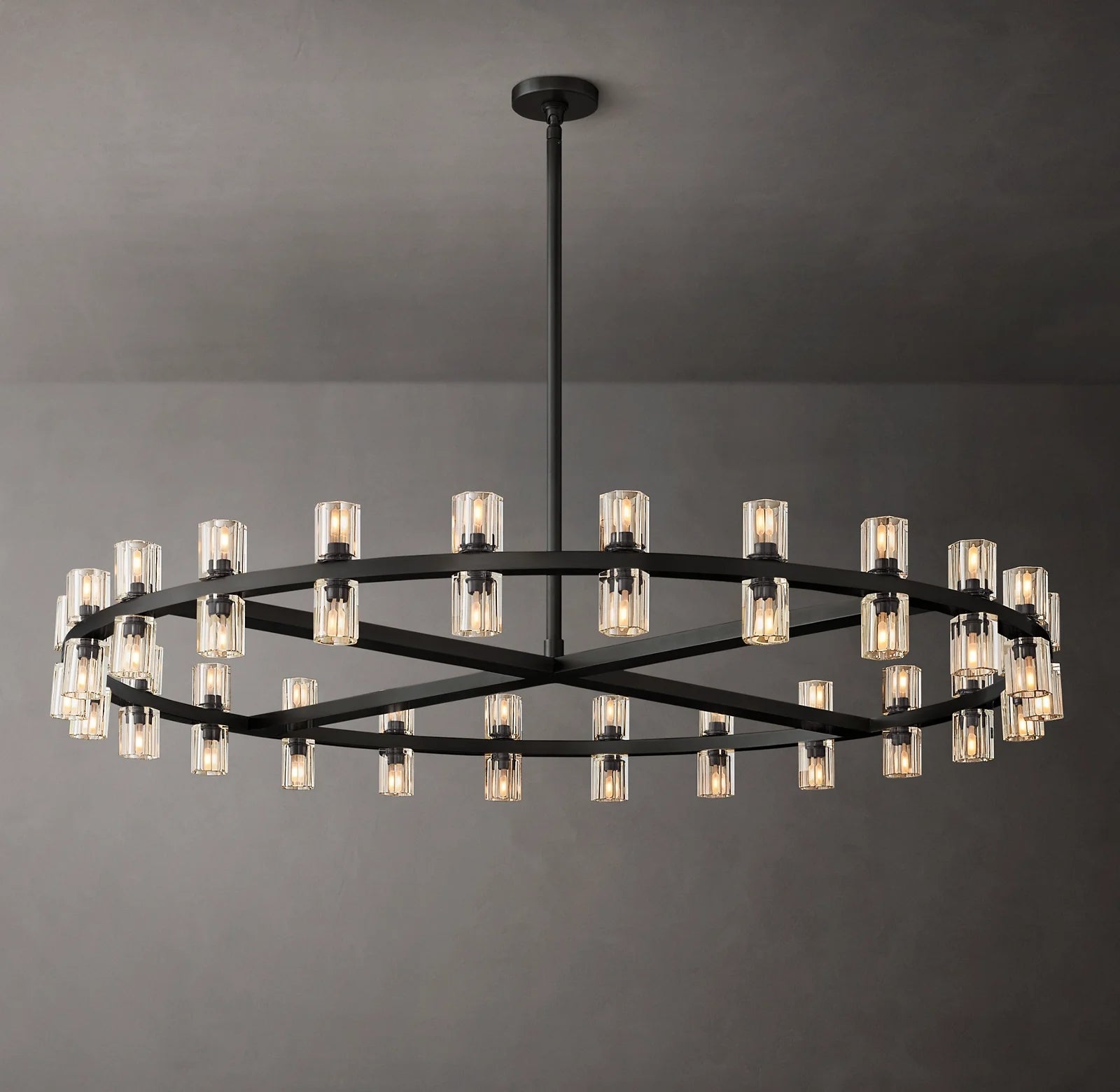 Hexagonal Crystal Round Chandelier – Arcachon