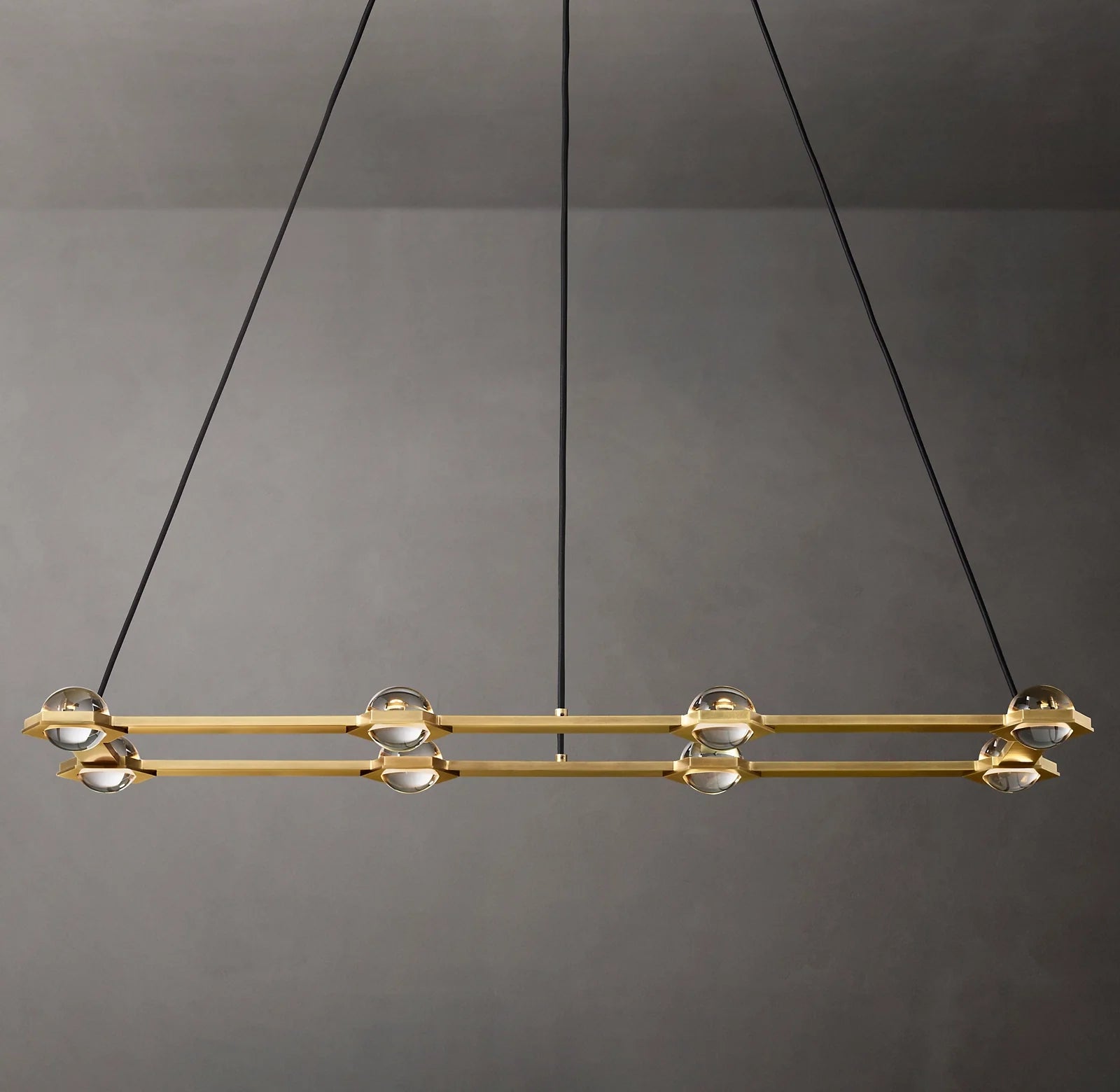 Globe Crystal Rectangular Chandelier - Eclatant