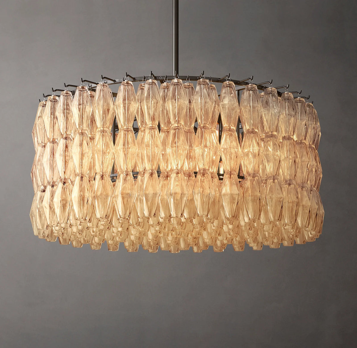 Clear Murano Glass Round Chandelier - Chiara