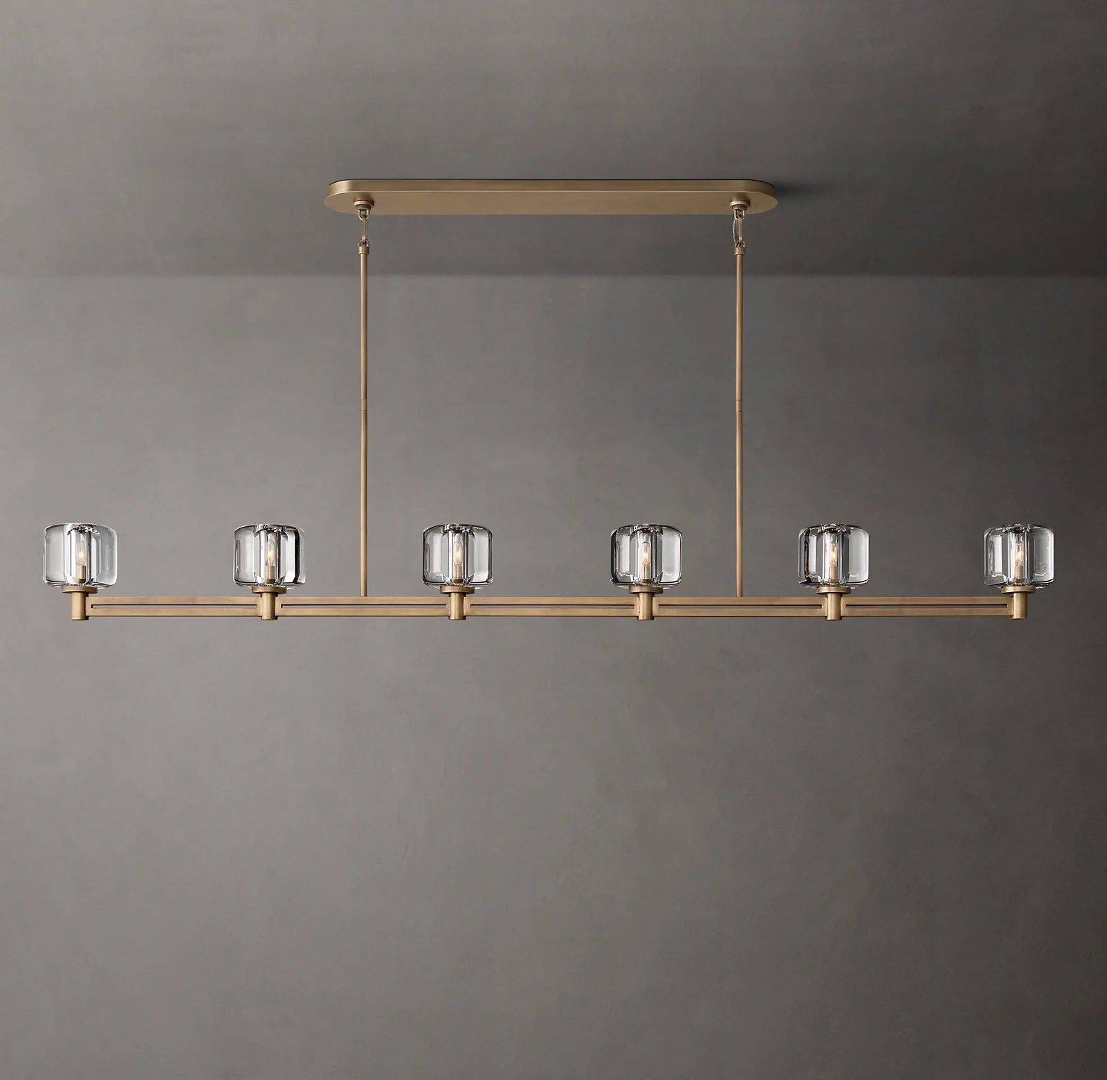 Crystal Linear Candle Chandelier - Demaret