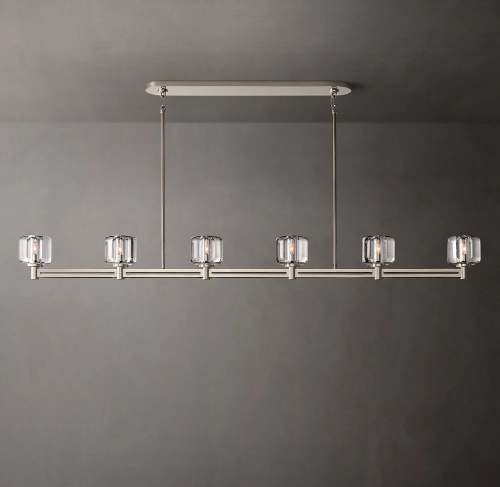 Crystal Linear Candle Chandelier - Demaret