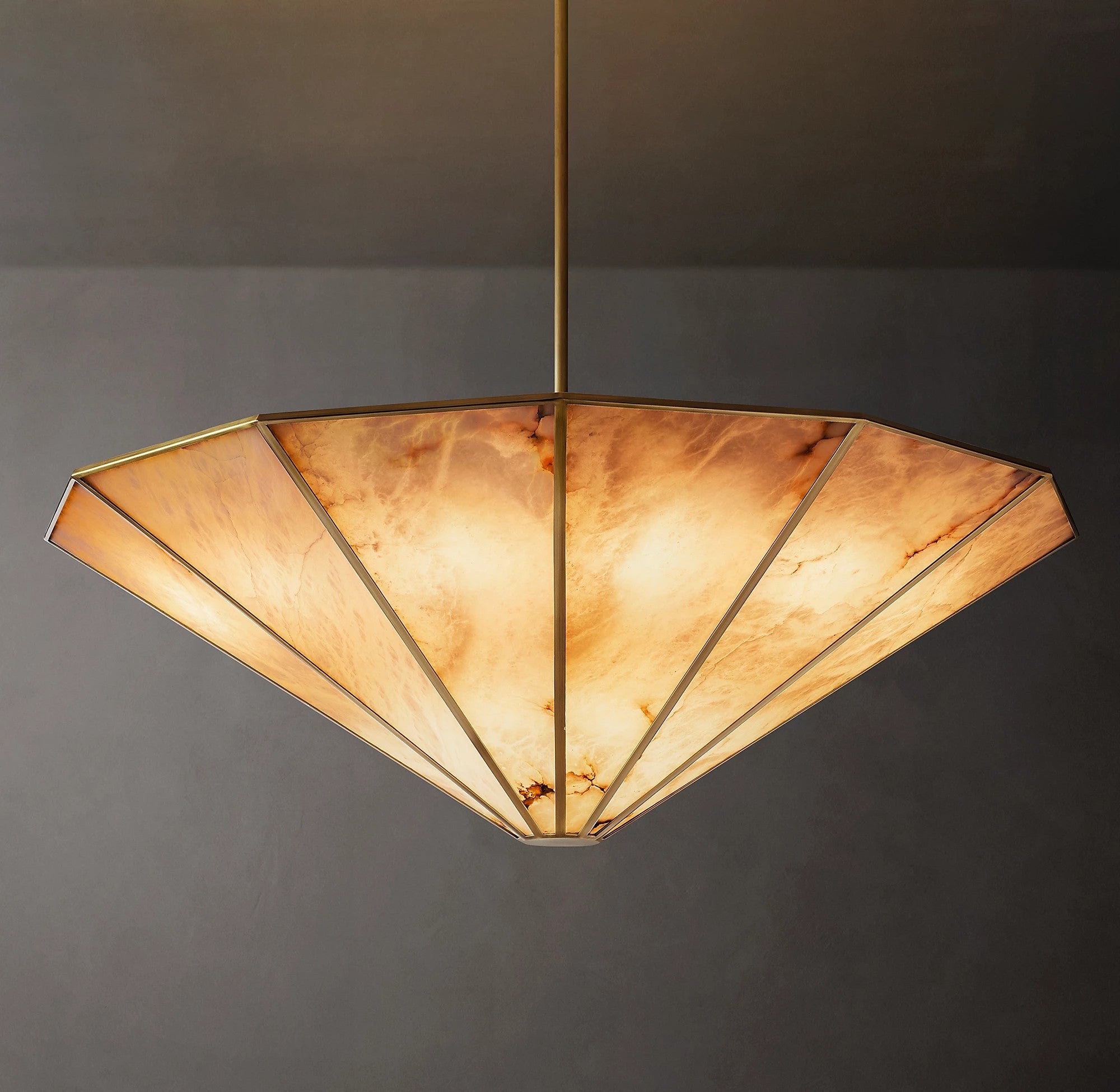 Alabaster Umbrella Chandelier - Lucette