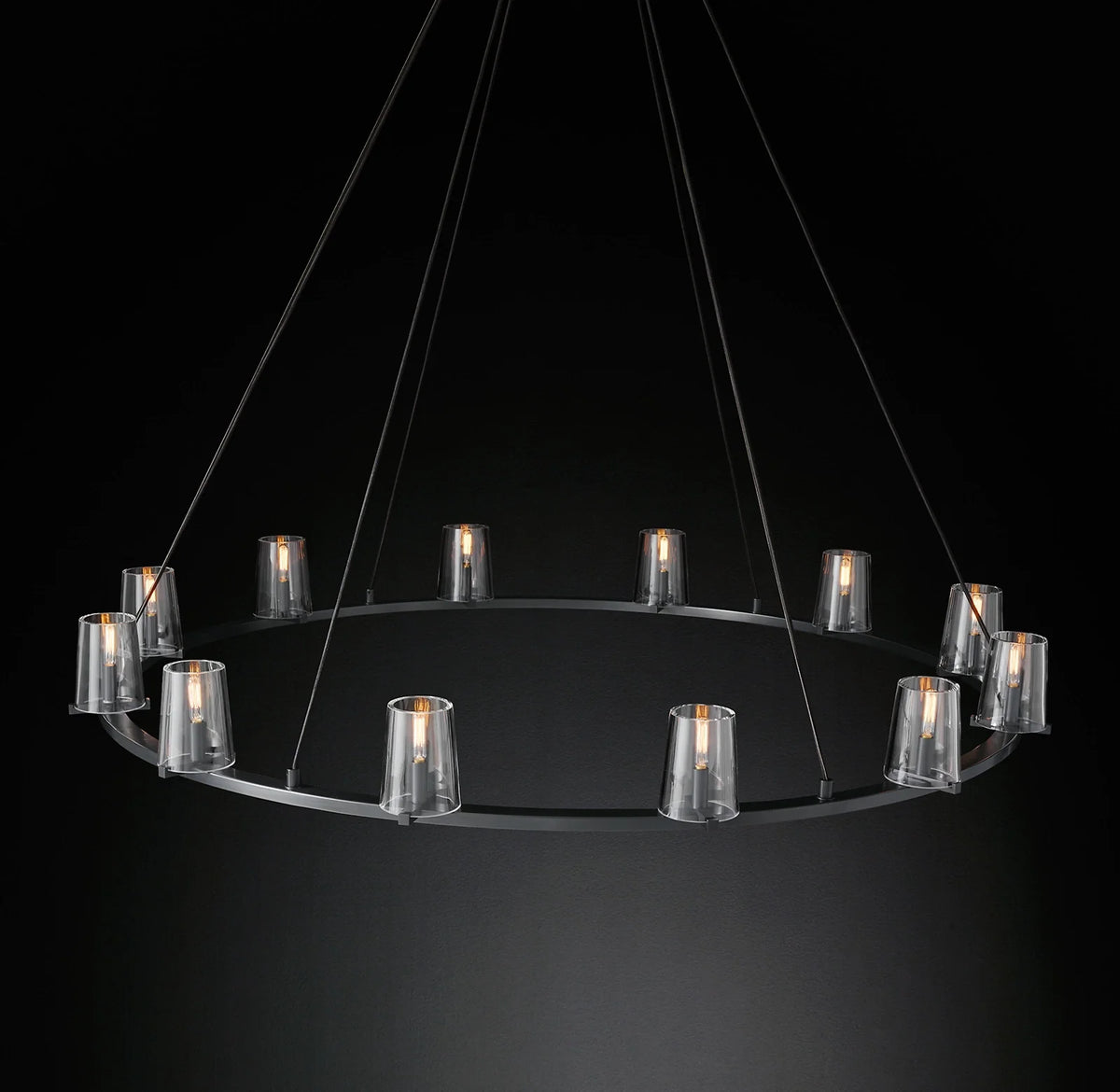 Hurricane Candle Ring Chandelier - Pauillac