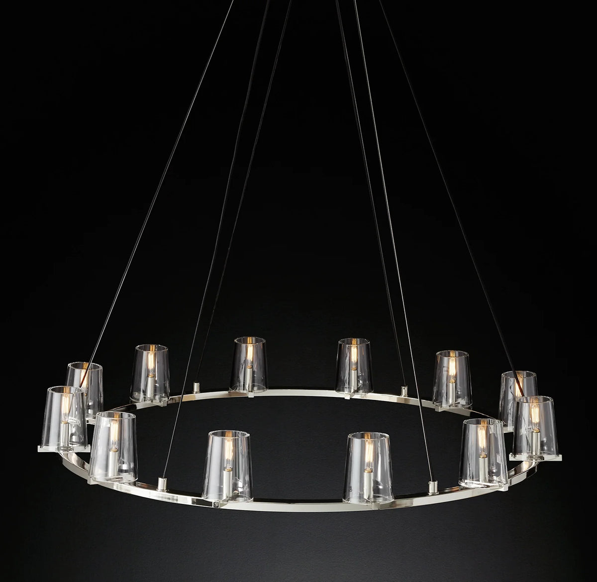Hurricane Candle Ring Chandelier - Pauillac