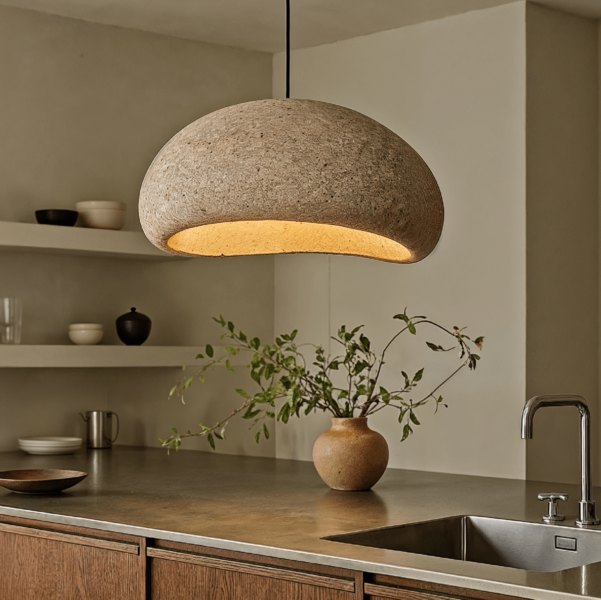 Shibui Sand Wabi-Sabi Pendants Japanese Minimalist LED | Zarvo lighting