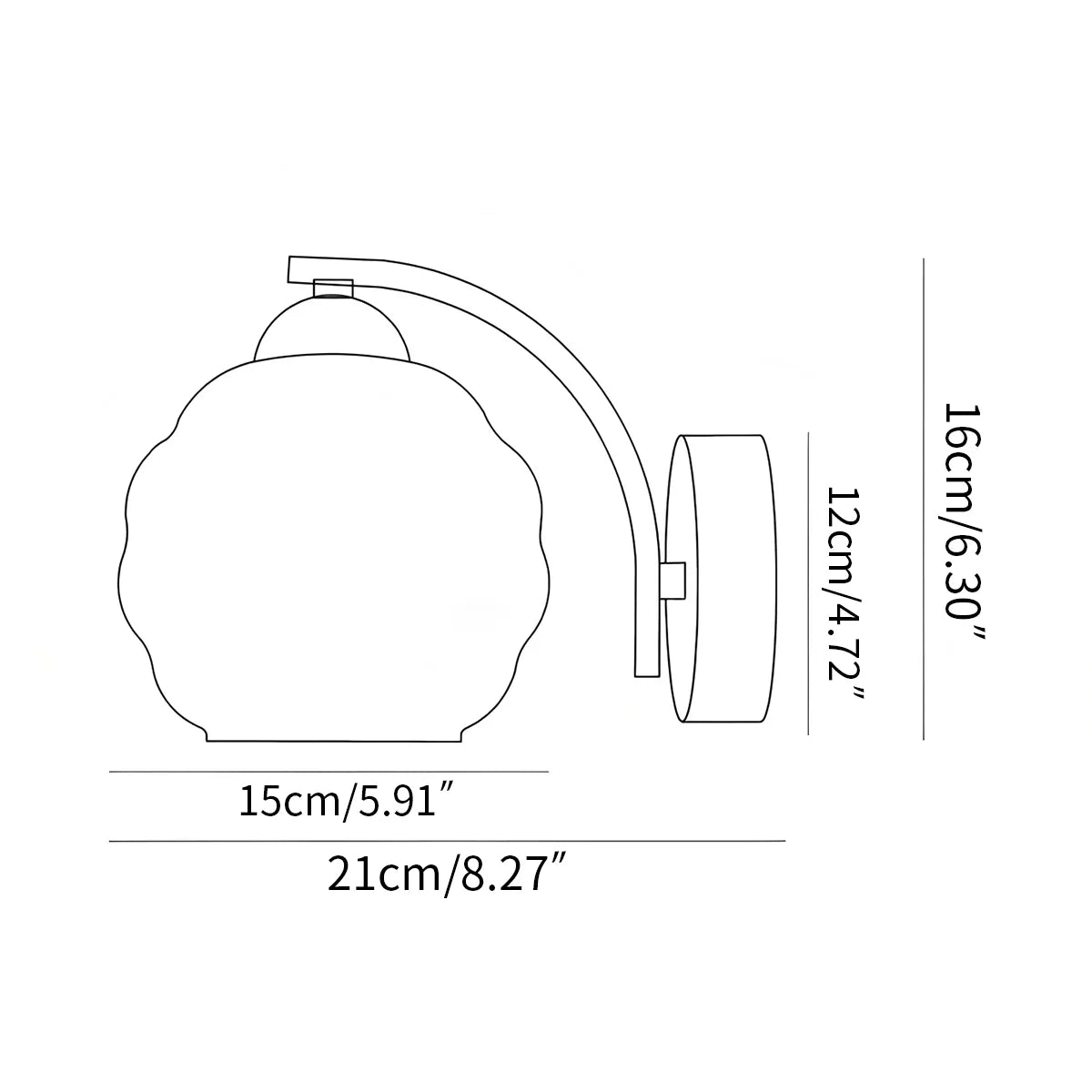 Zarvo Art Deco Vintage Glass Wall Lamp