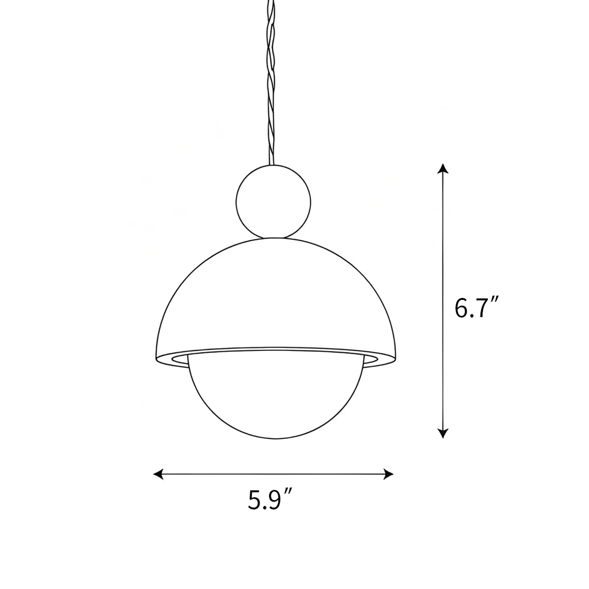 Zarvo Palermo Pendant Light for Bedside