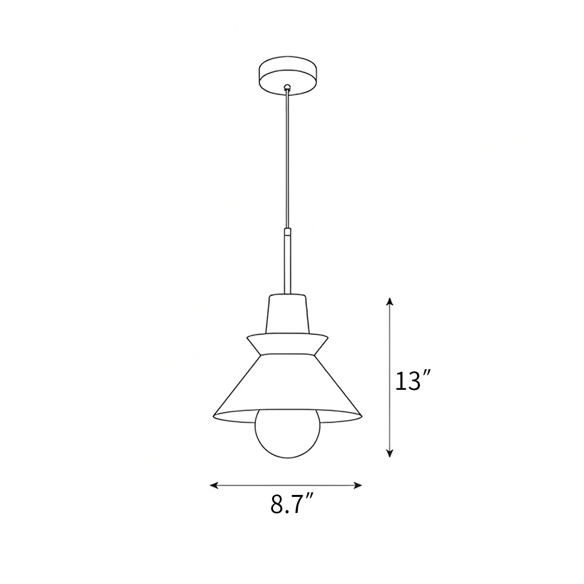 Zarvo Scandinavian Pendant Lamp for Bedroom