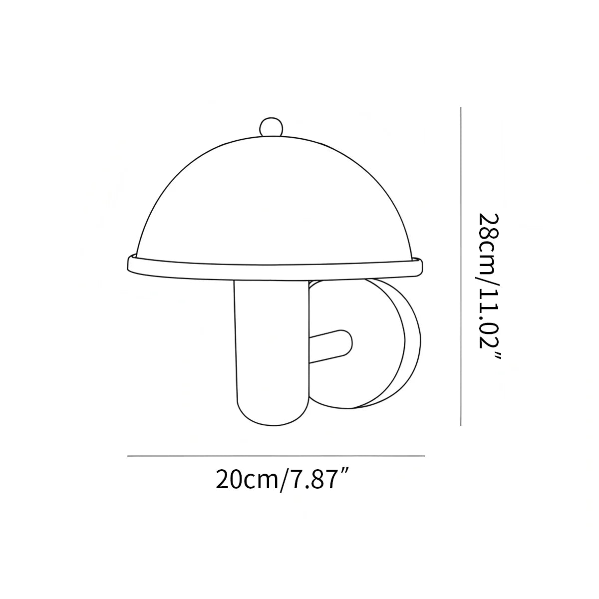 Zarvo Mushroom Wood Wall Lamp for Bedroom