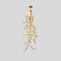 Antizer Gingko Long Branch Chandelier for High Ceiling