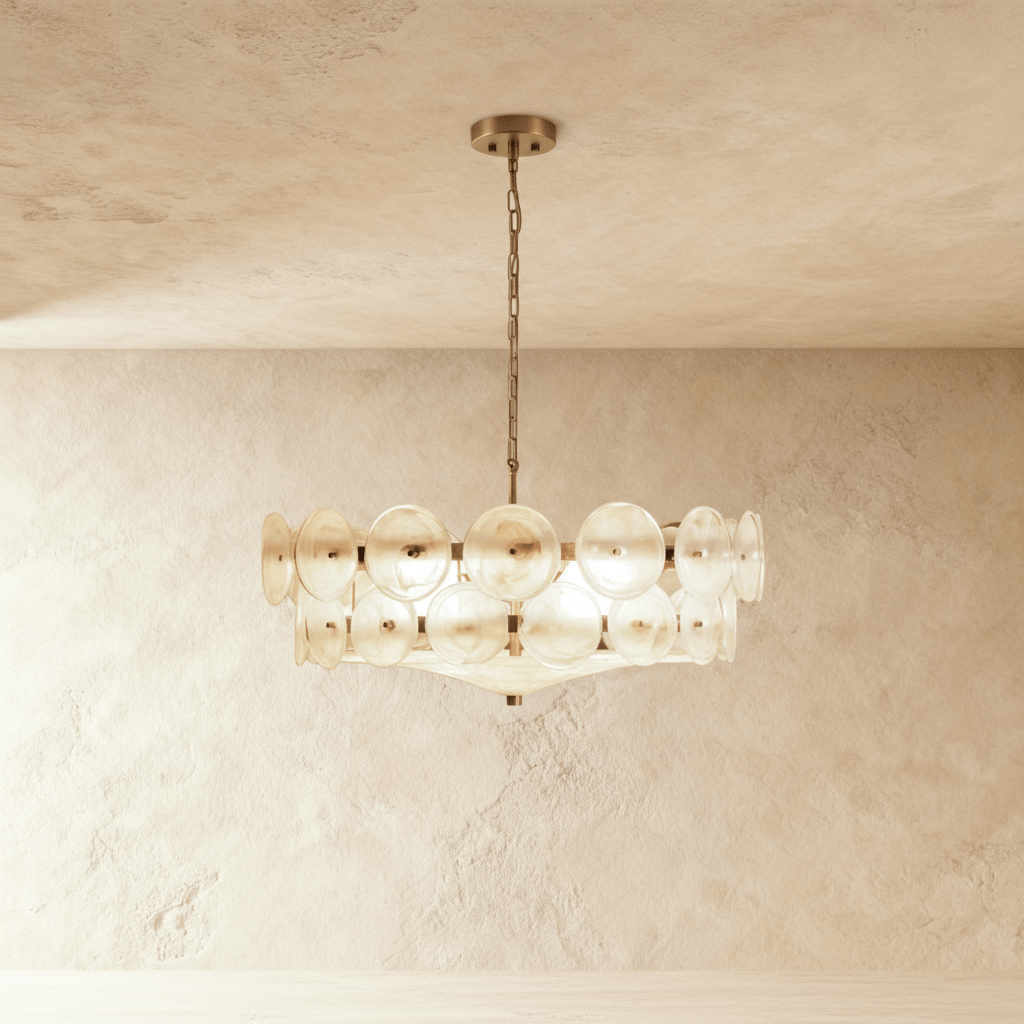Wamble Layered Glass Chandeliers Stainless Steel | Zarvo lighting