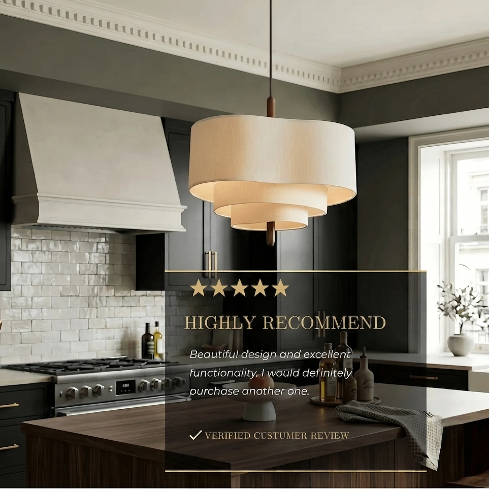Modern Fabric Pendant Light 