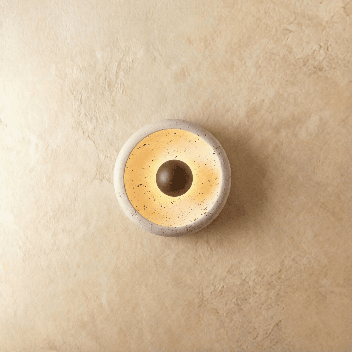 Yalka Travertine Wall Lamp A: D7.9"(20cm) / 5W Warm White (3000K)