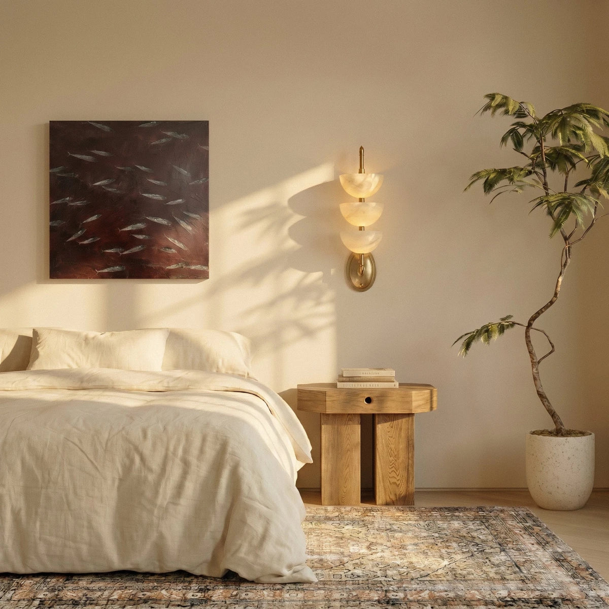 Aurelia Marble Tier Wall Lamp